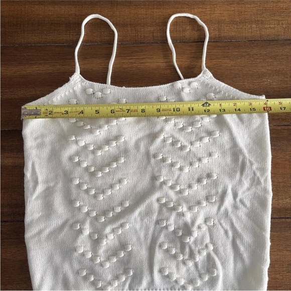 Andree by the Unit Small Ivory Spagetti Strap Tank Sweater Knit - Picture 6 of 12